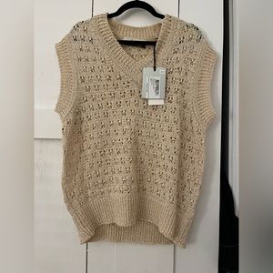 Andersson Bell Beige Organic Cotton Vest Medium NWT